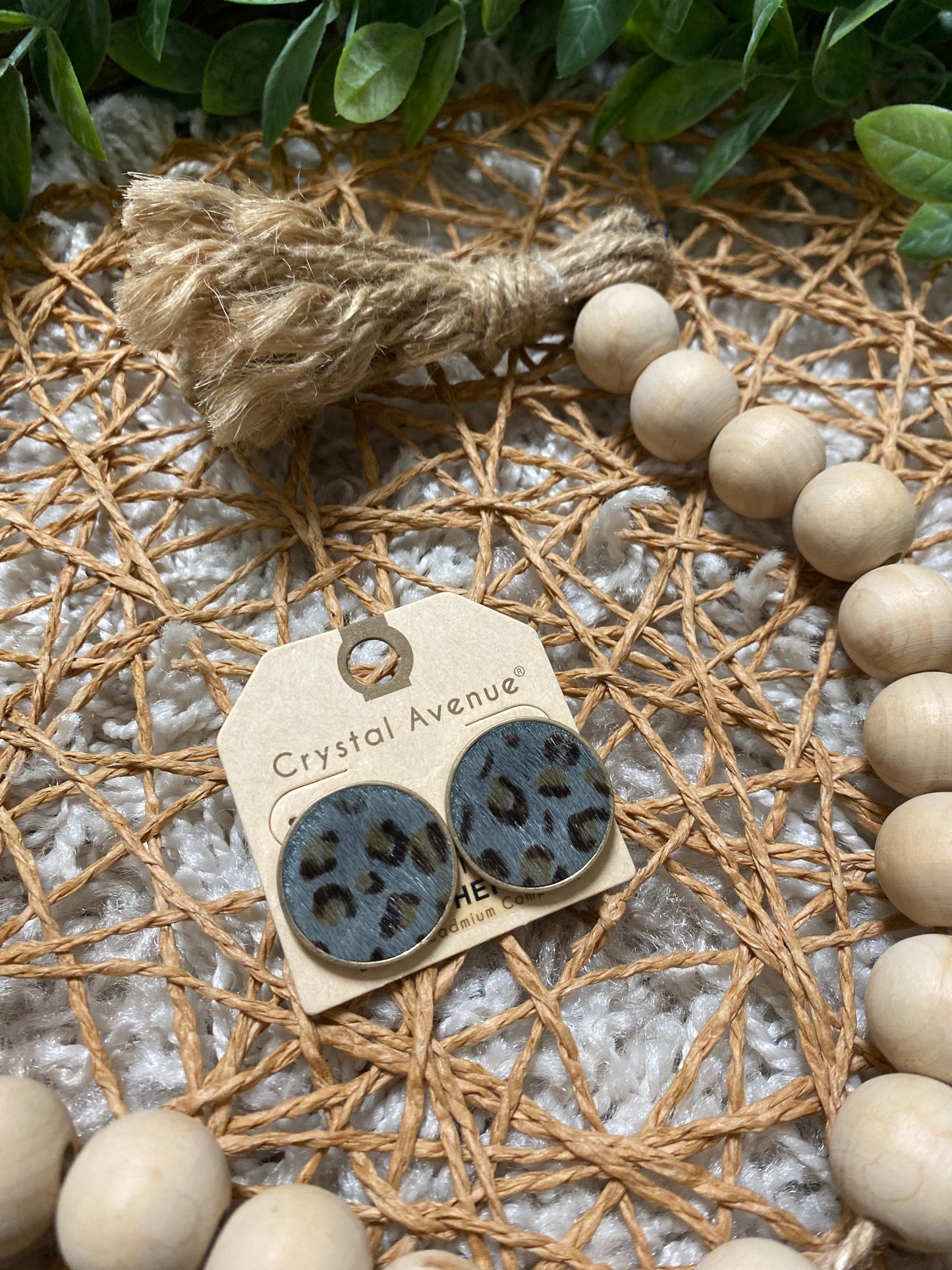 Round Leopard Earrings