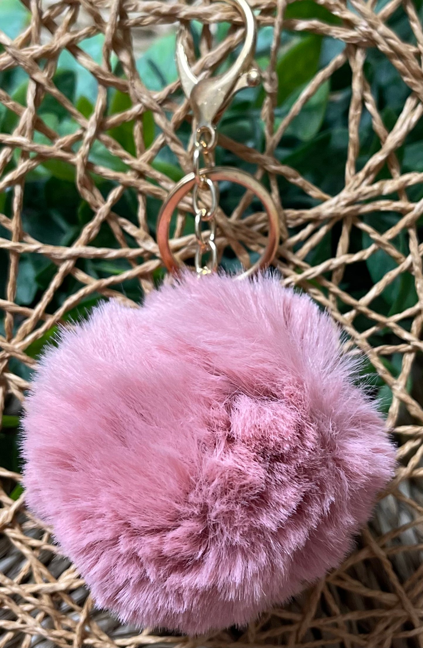 Fur Pom Pom keychain