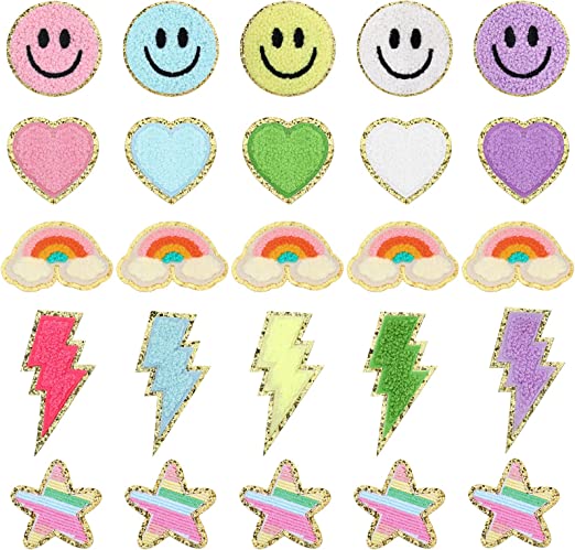 Chenille Patch Shape Rainbow Or Star(small)