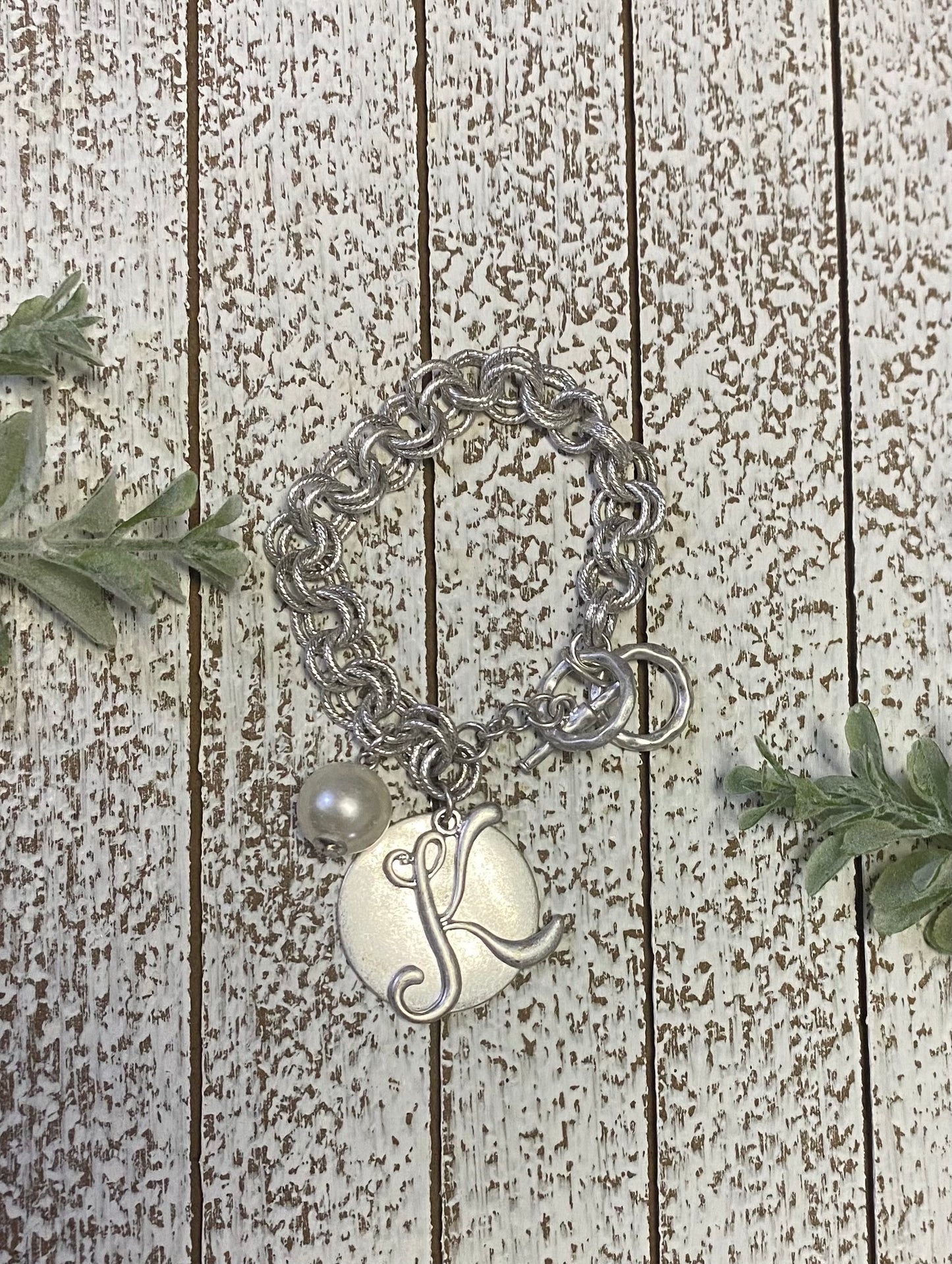Chain Link Initial Bracelet