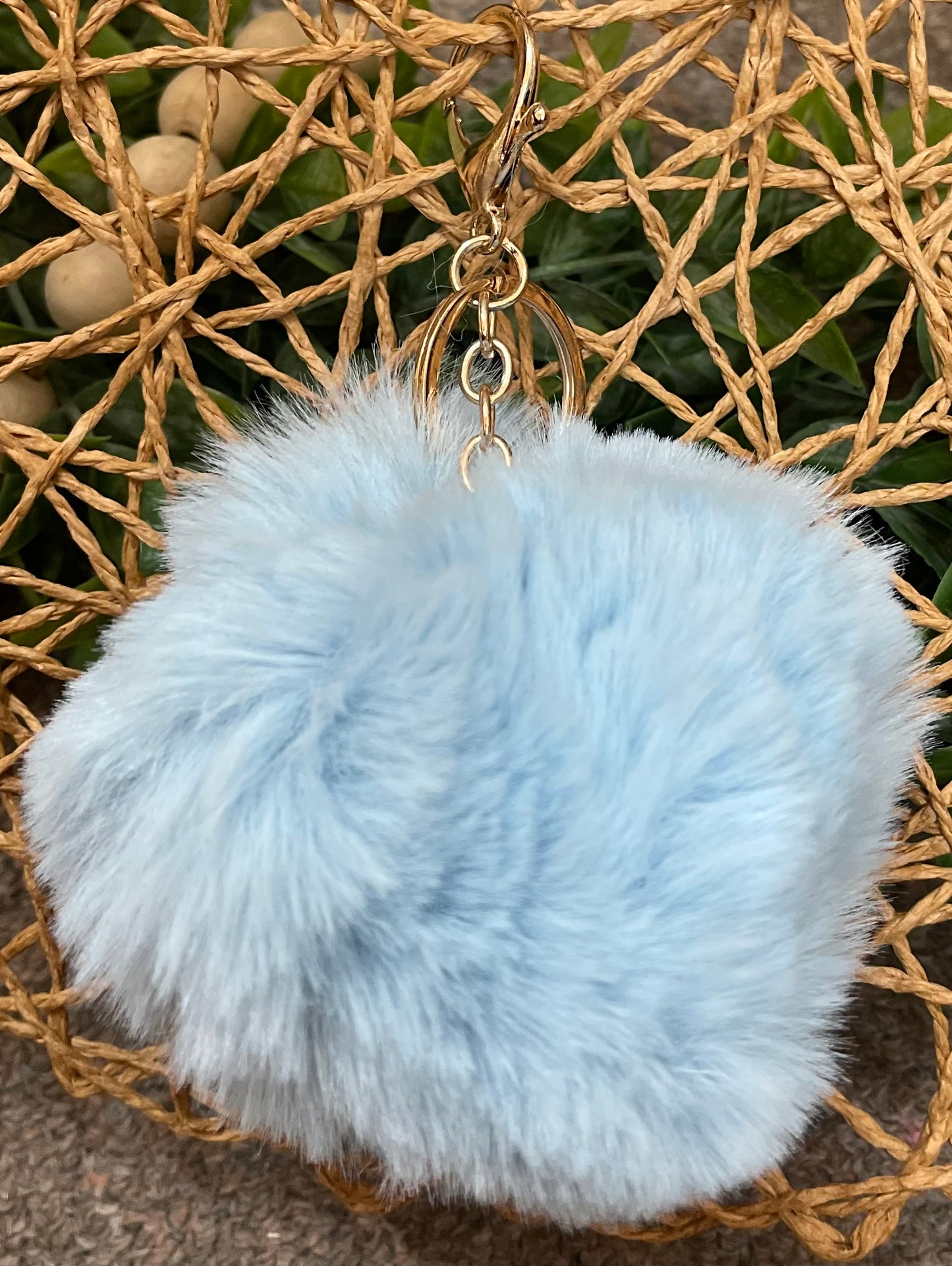 Fur Pom Pom keychain
