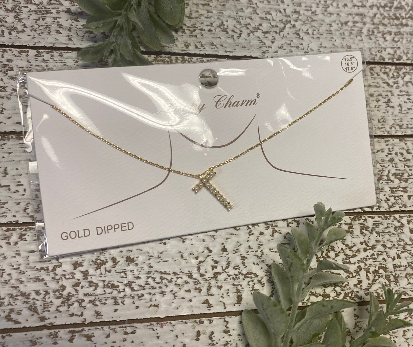 Gold Dipped Pearl Initial Necklace