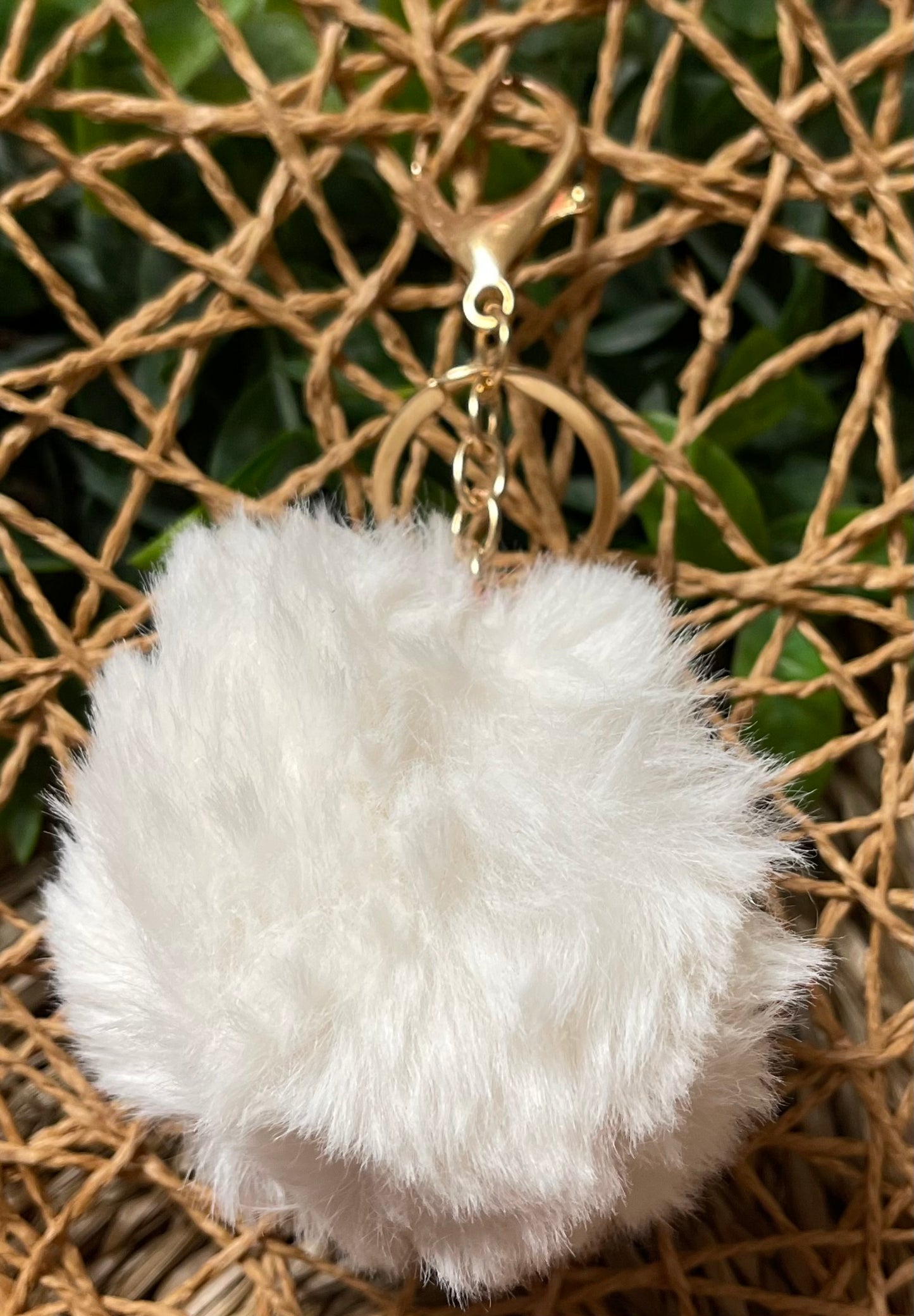 Fur Pom Pom keychain