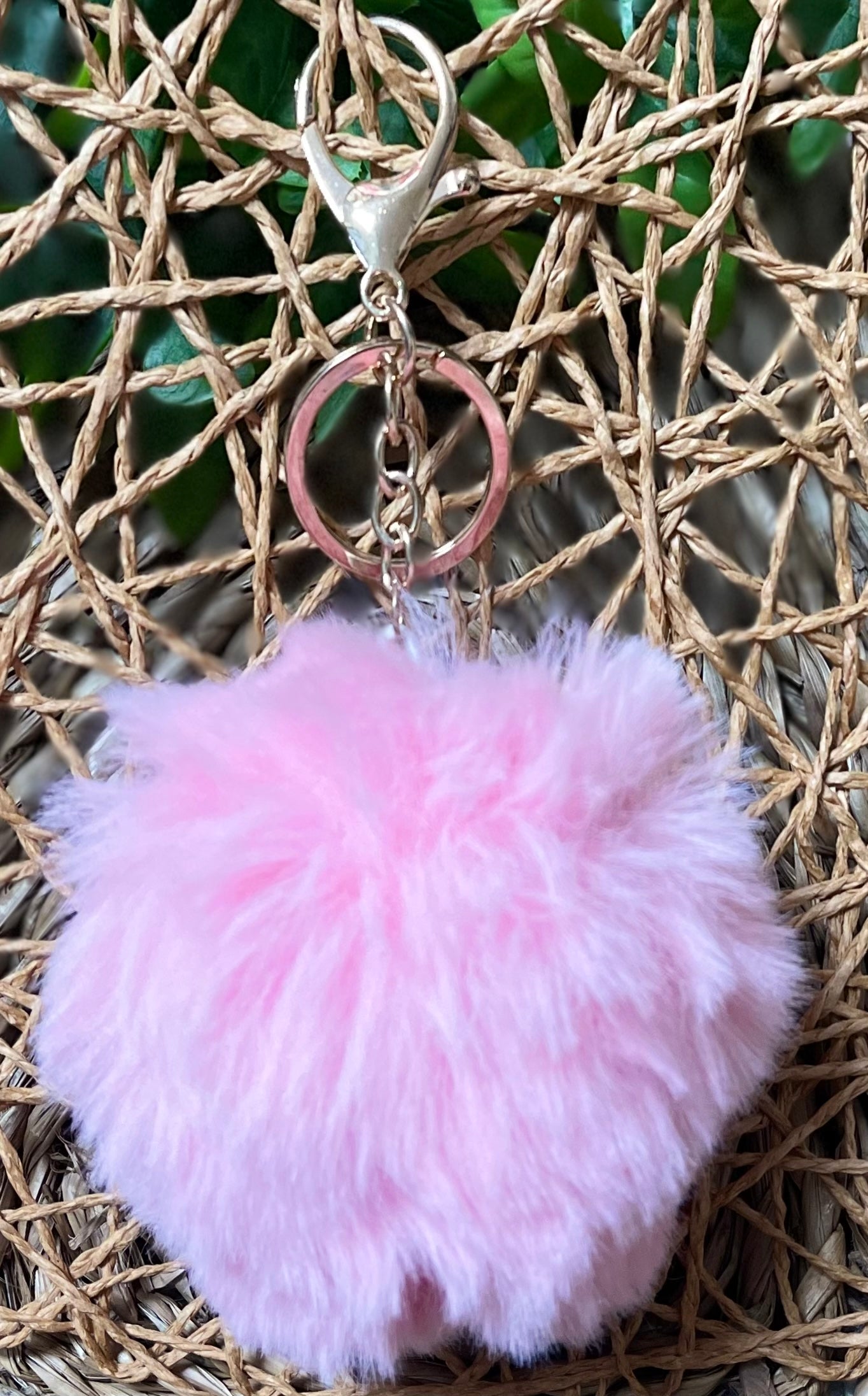 Fur Pom Pom keychain