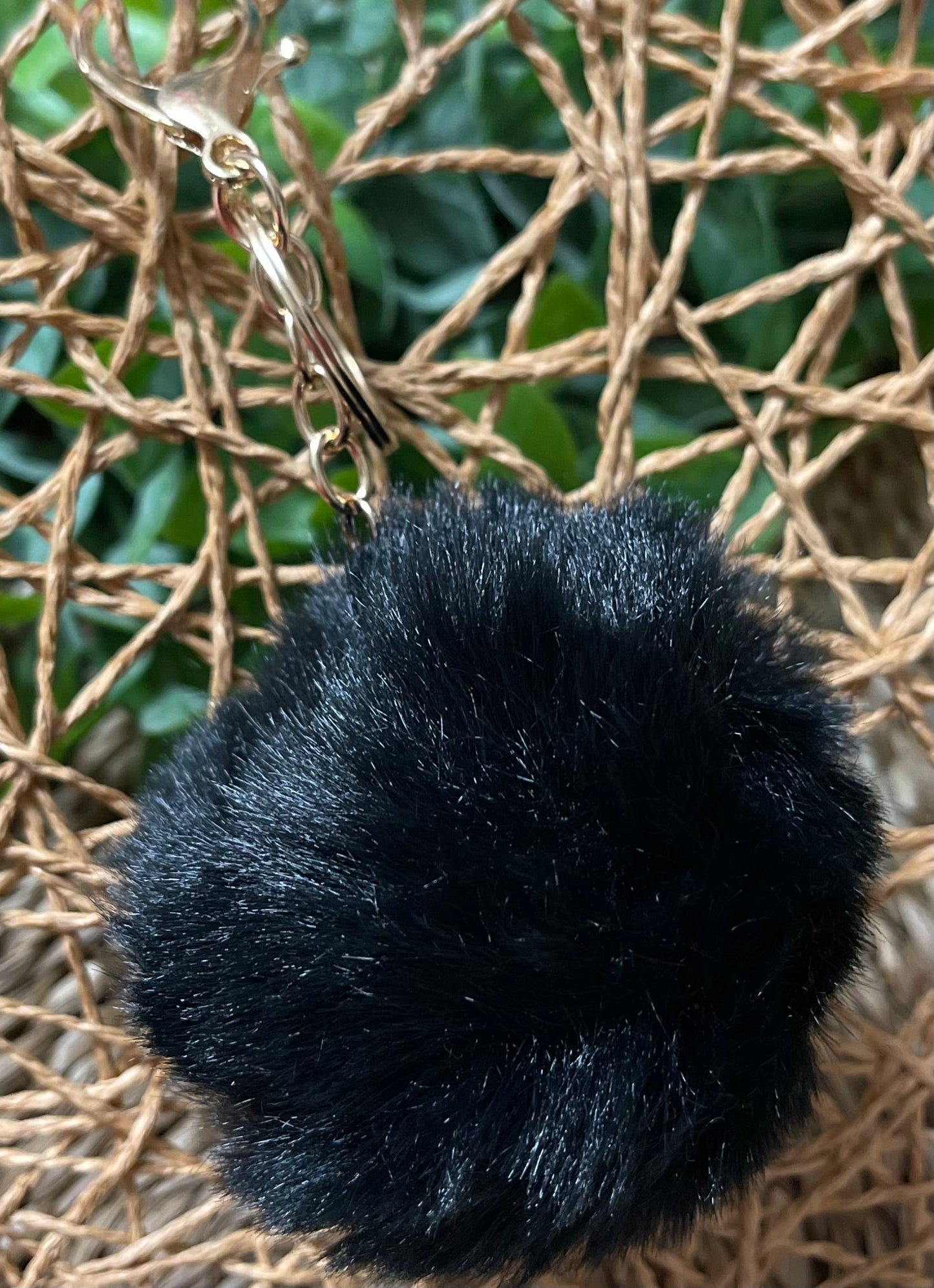 Fur Pom Pom keychain