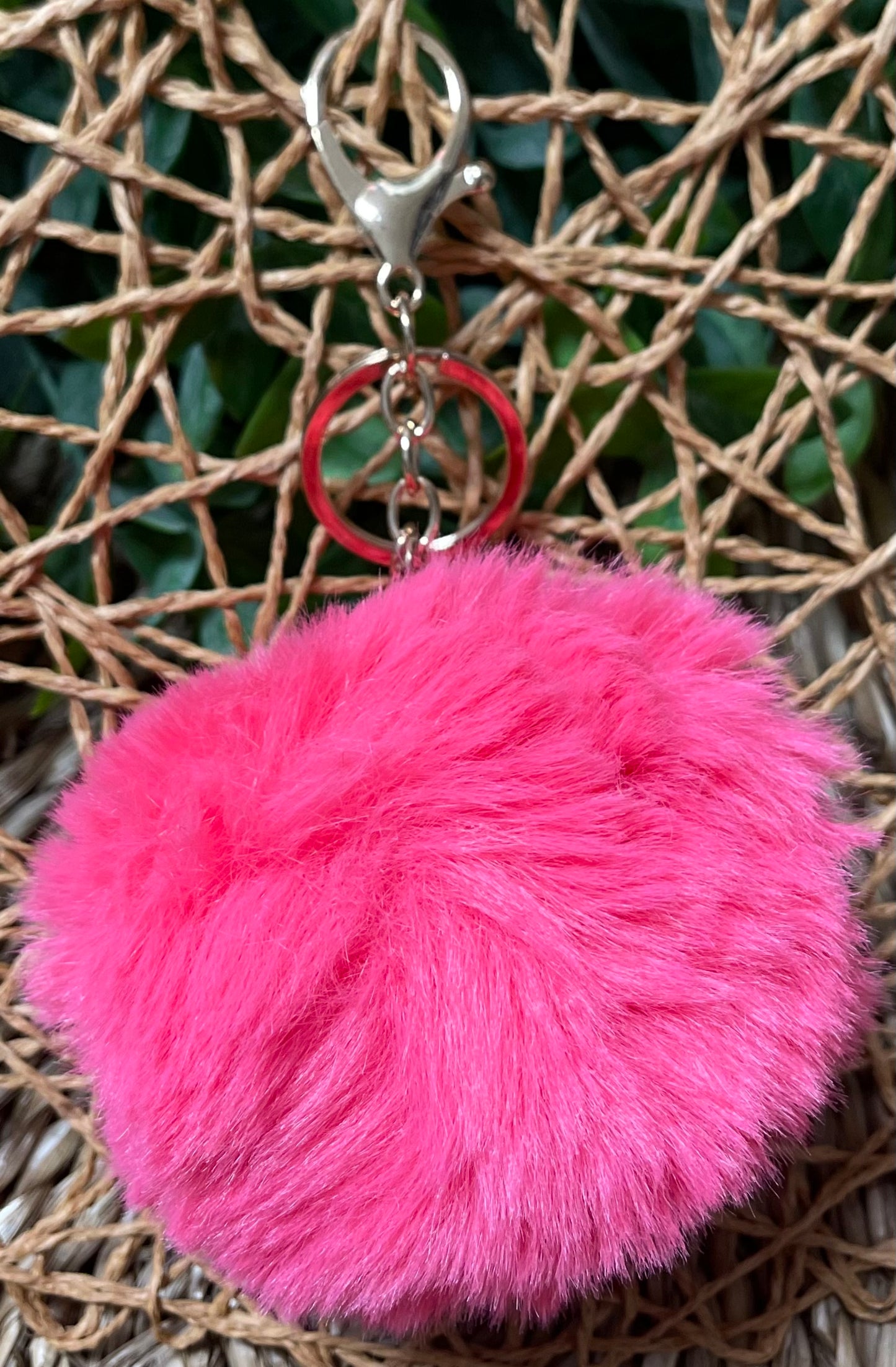 Fur Pom Pom keychain