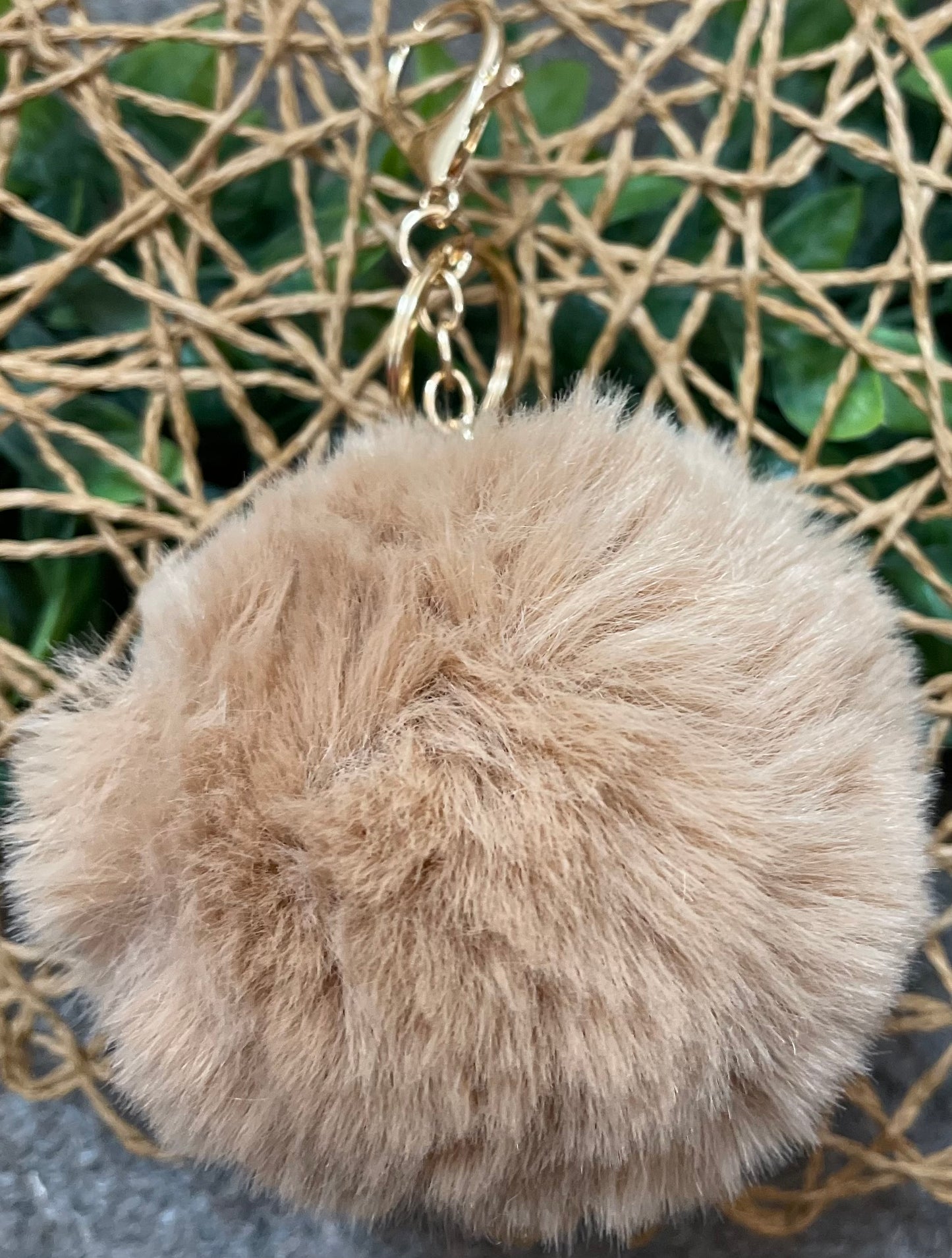 Fur Pom Pom keychain