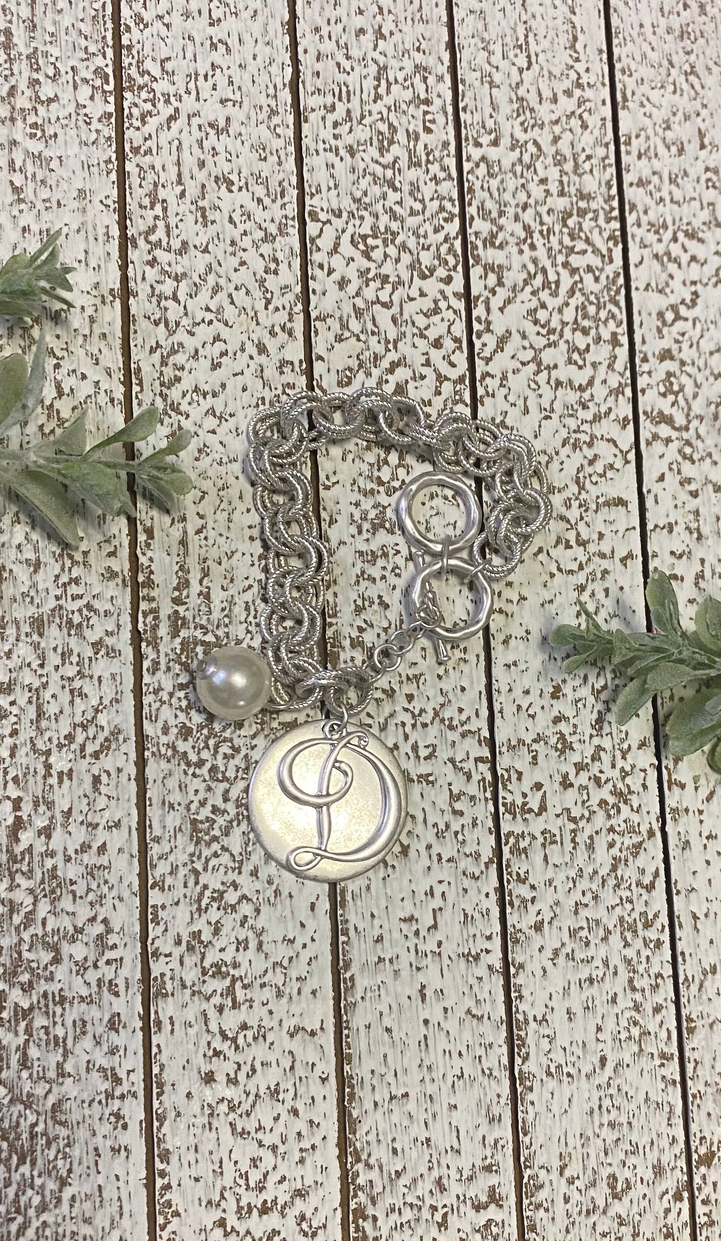 Chain Link Initial Bracelet