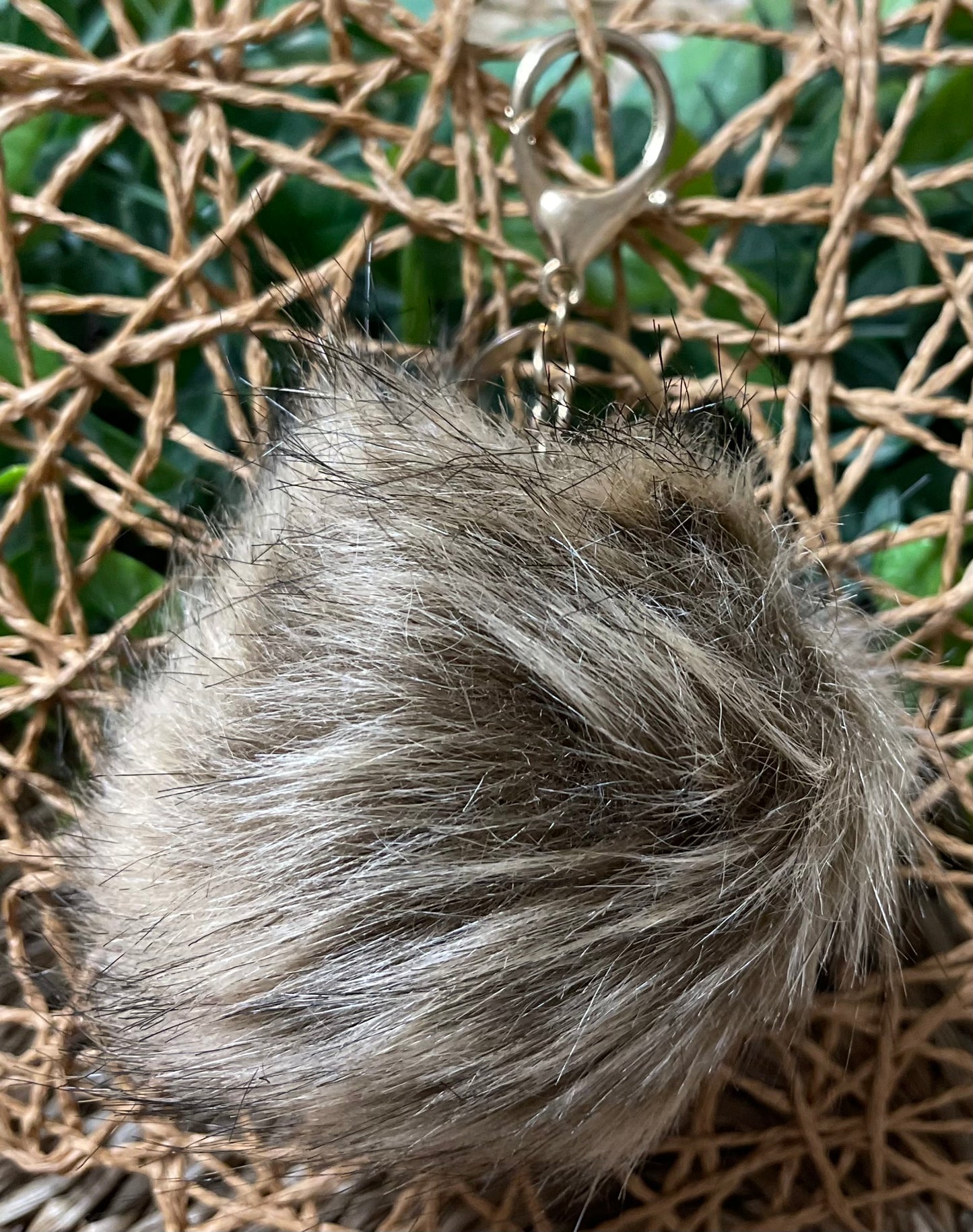 Fur Pom Pom keychain