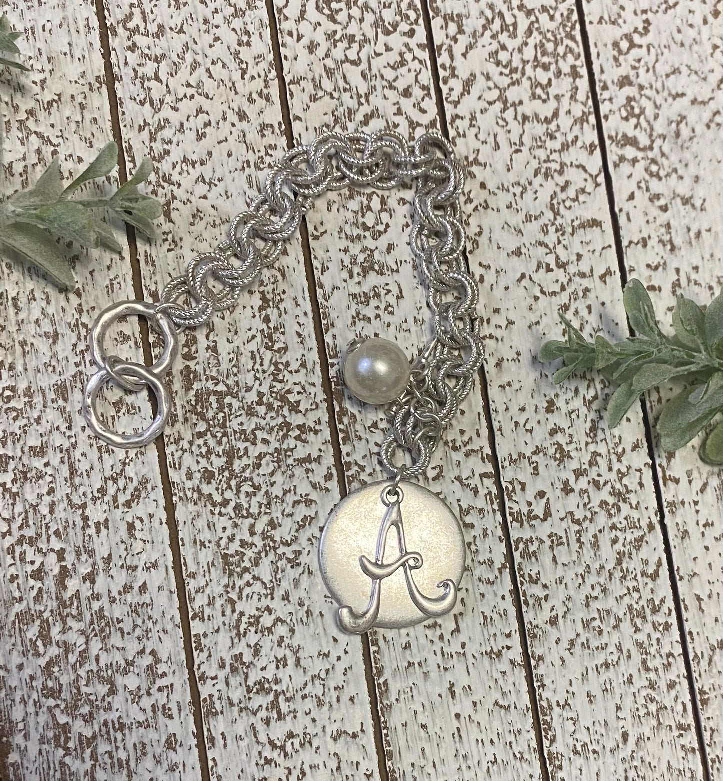 Chain Link Initial Bracelet