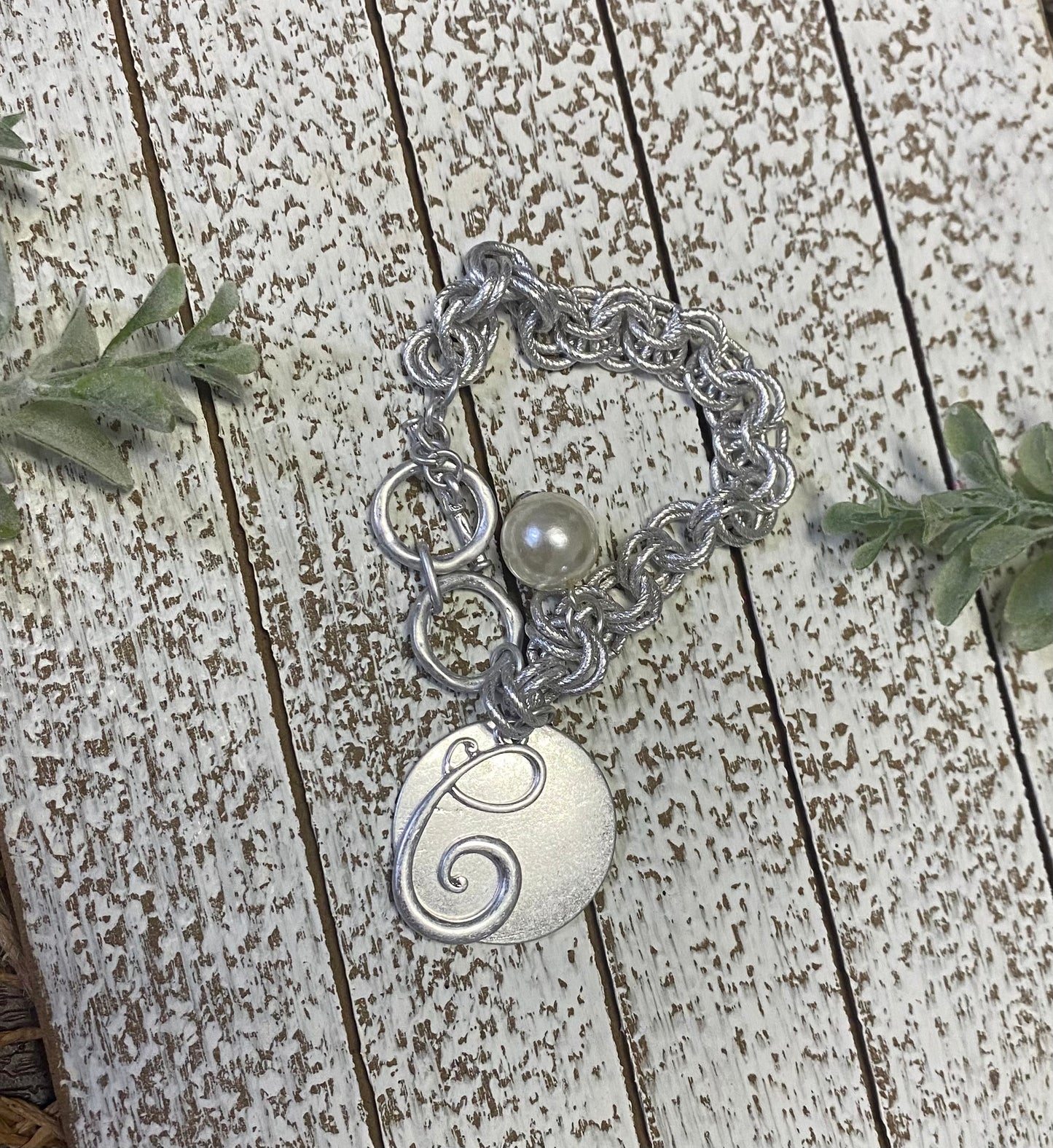 Chain Link Initial Bracelet