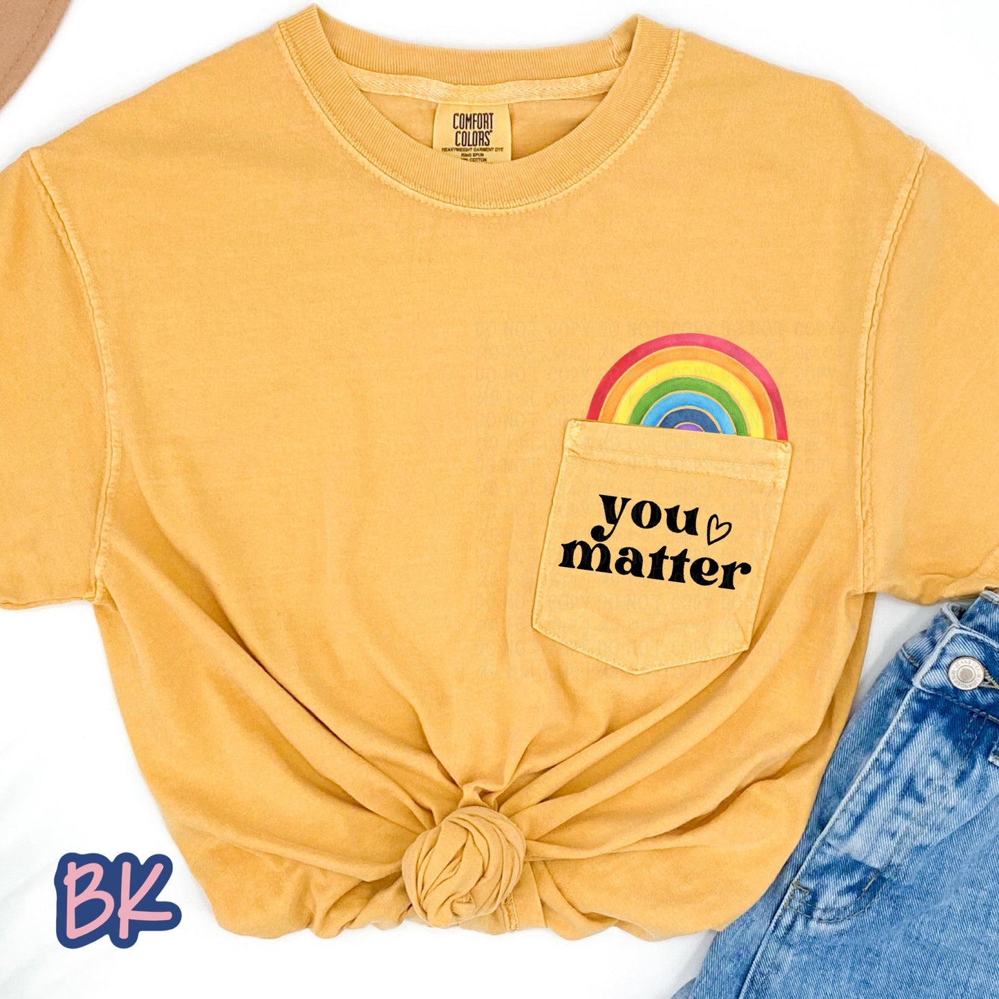 You Matter Rainbow Pocket Tee (Multiple Options Available)