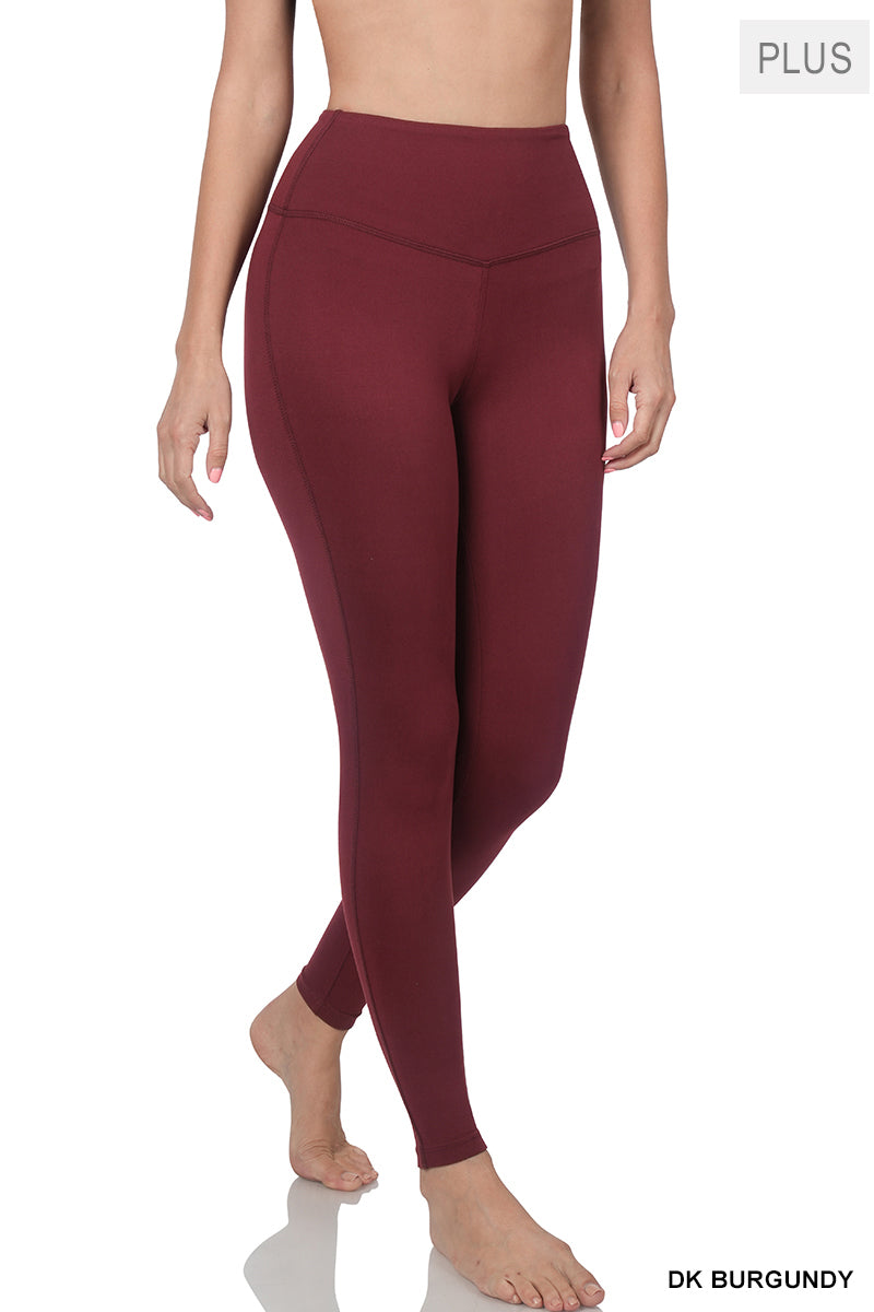 Brushed Microfiber Wide Band Leggings