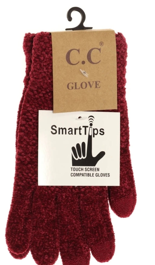 Chenilla Knit Gloves with smart tips--PREORDER