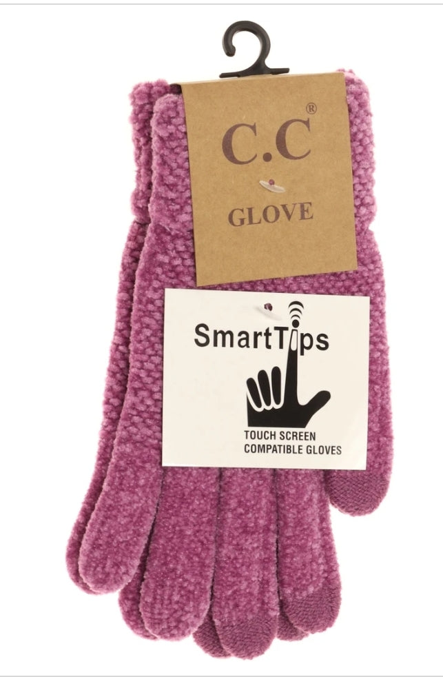 Chenilla Knit Gloves with smart tips--PREORDER