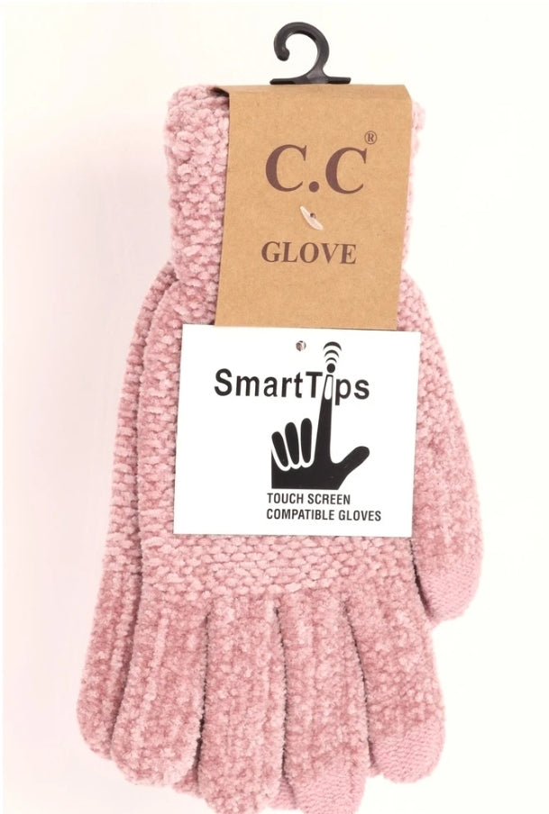Chenilla Knit Gloves with smart tips--PREORDER