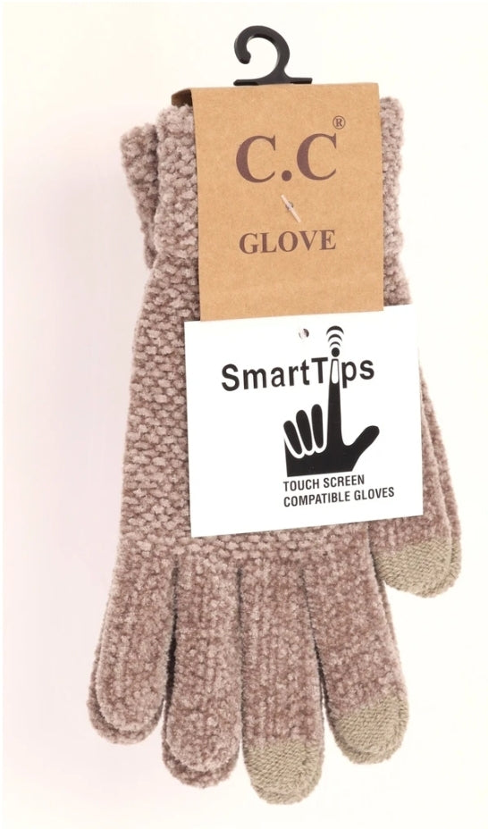 Chenilla Knit Gloves with smart tips--PREORDER