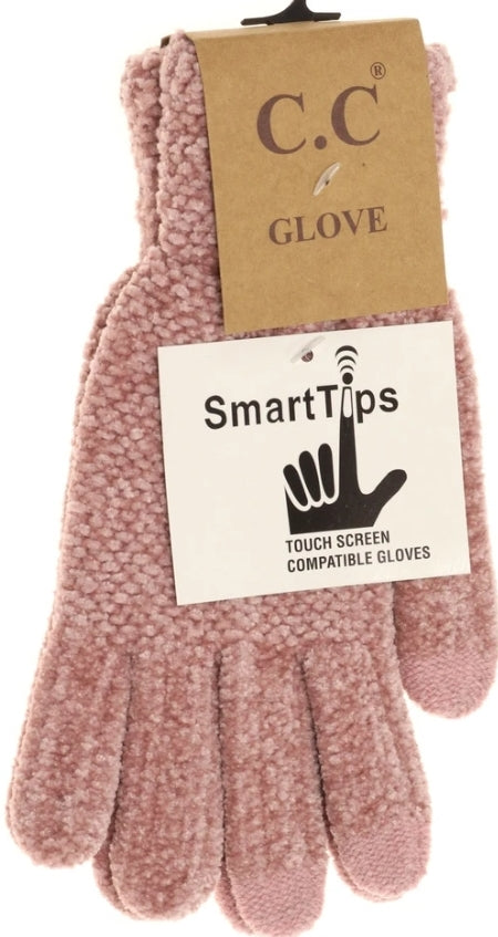 Chenilla Knit Gloves with smart tips--PREORDER