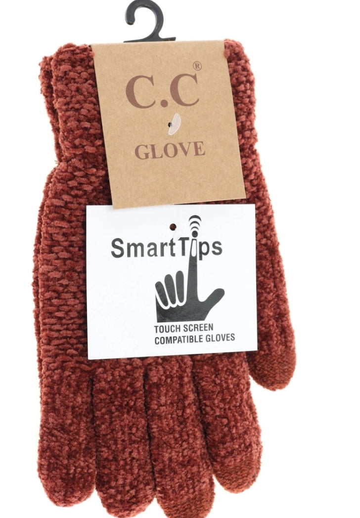 Chenilla Knit Gloves with smart tips--PREORDER