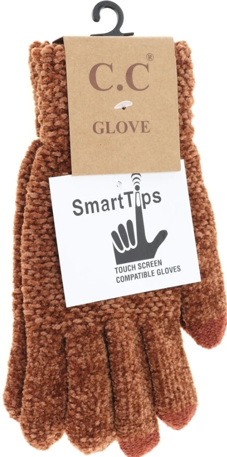 Chenilla Knit Gloves with smart tips--PREORDER
