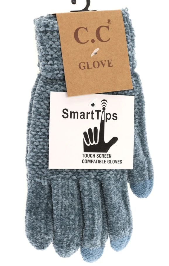 Chenilla Knit Gloves with smart tips--PREORDER