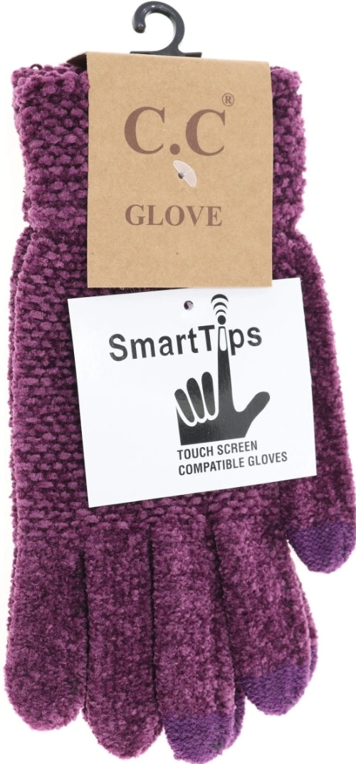 Chenilla Knit Gloves with smart tips--PREORDER