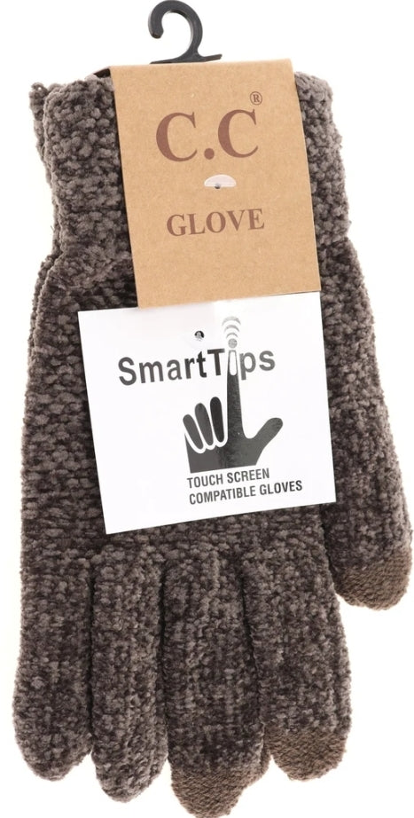 Chenilla Knit Gloves with smart tips--PREORDER