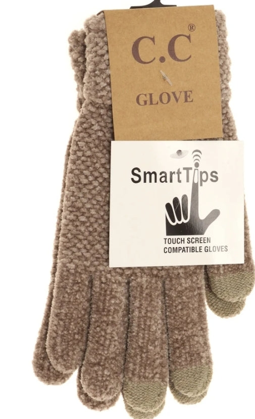 Chenilla Knit Gloves with smart tips--PREORDER