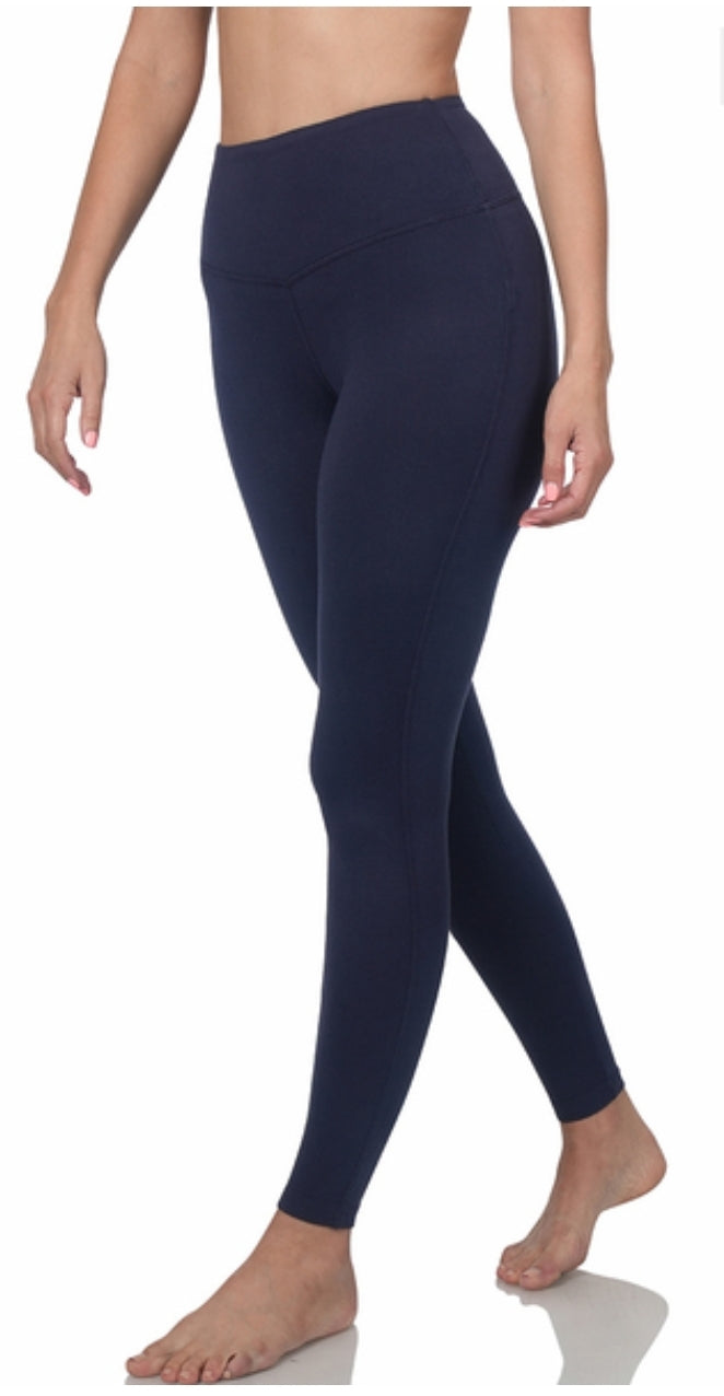 Brushed Microfiber Wide Band Leggings