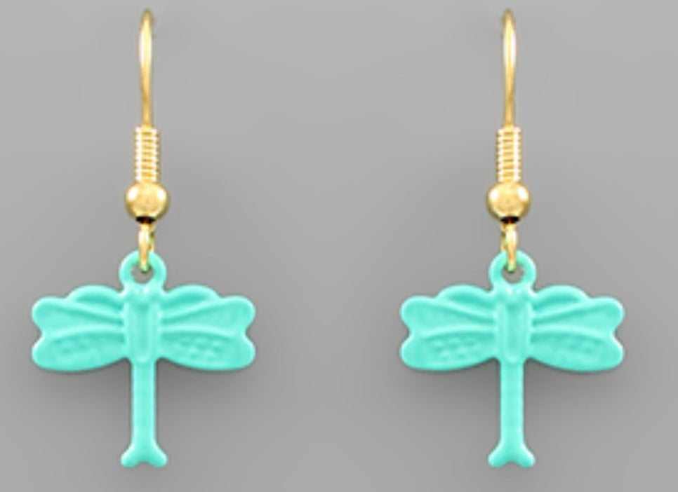 Dragonfly Epoxy Earrings