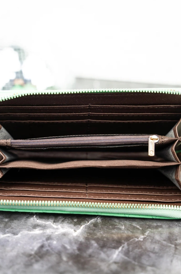 QUILTED WRISTLET WALLET