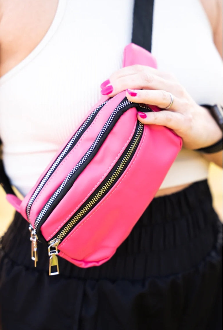 Ready for Action Faux Leather Fanny Pack