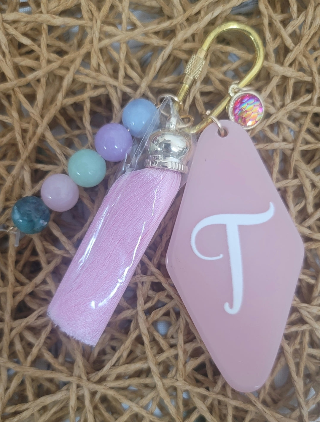 Hotel Initial Keychain