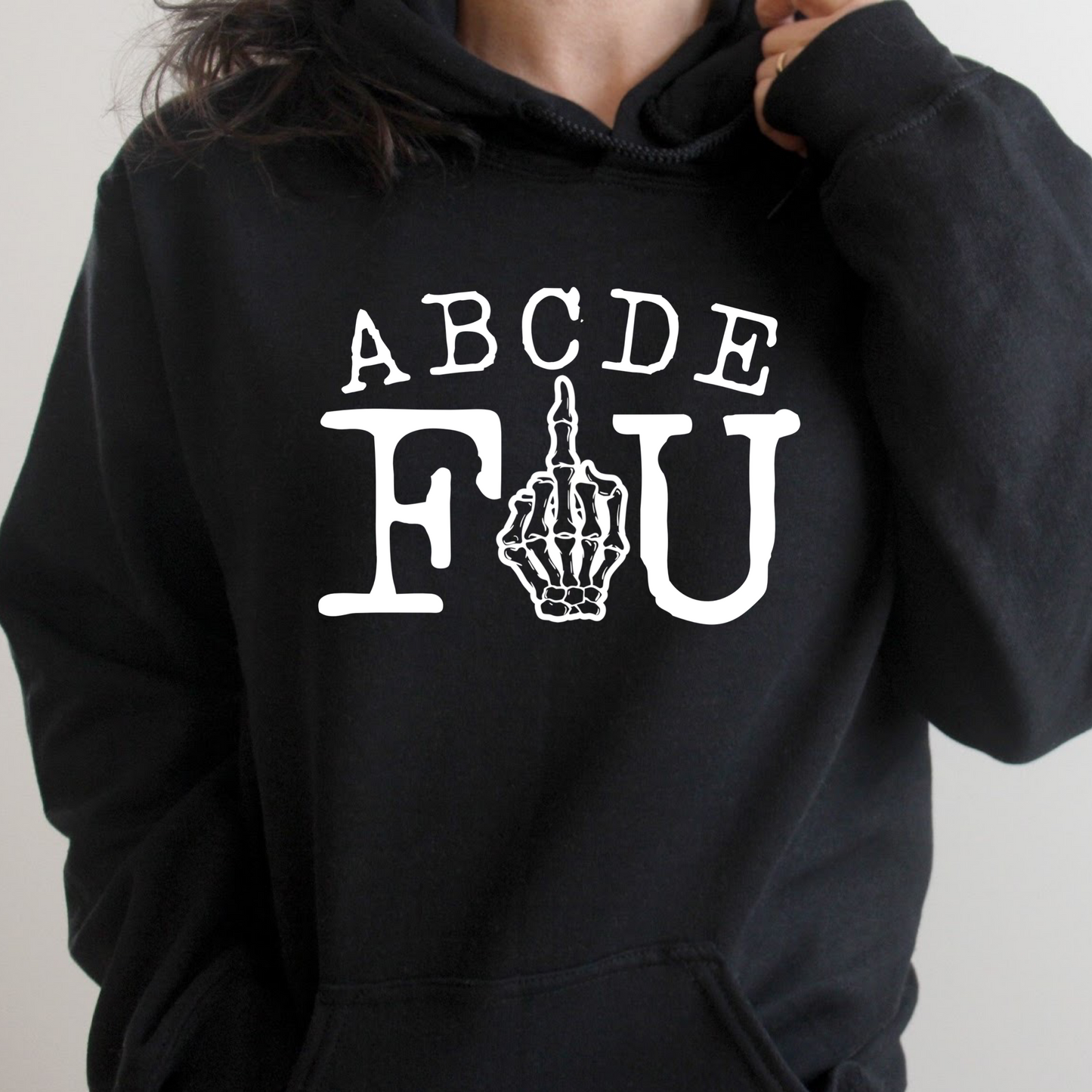 Hoodie-Black ABCDEFU