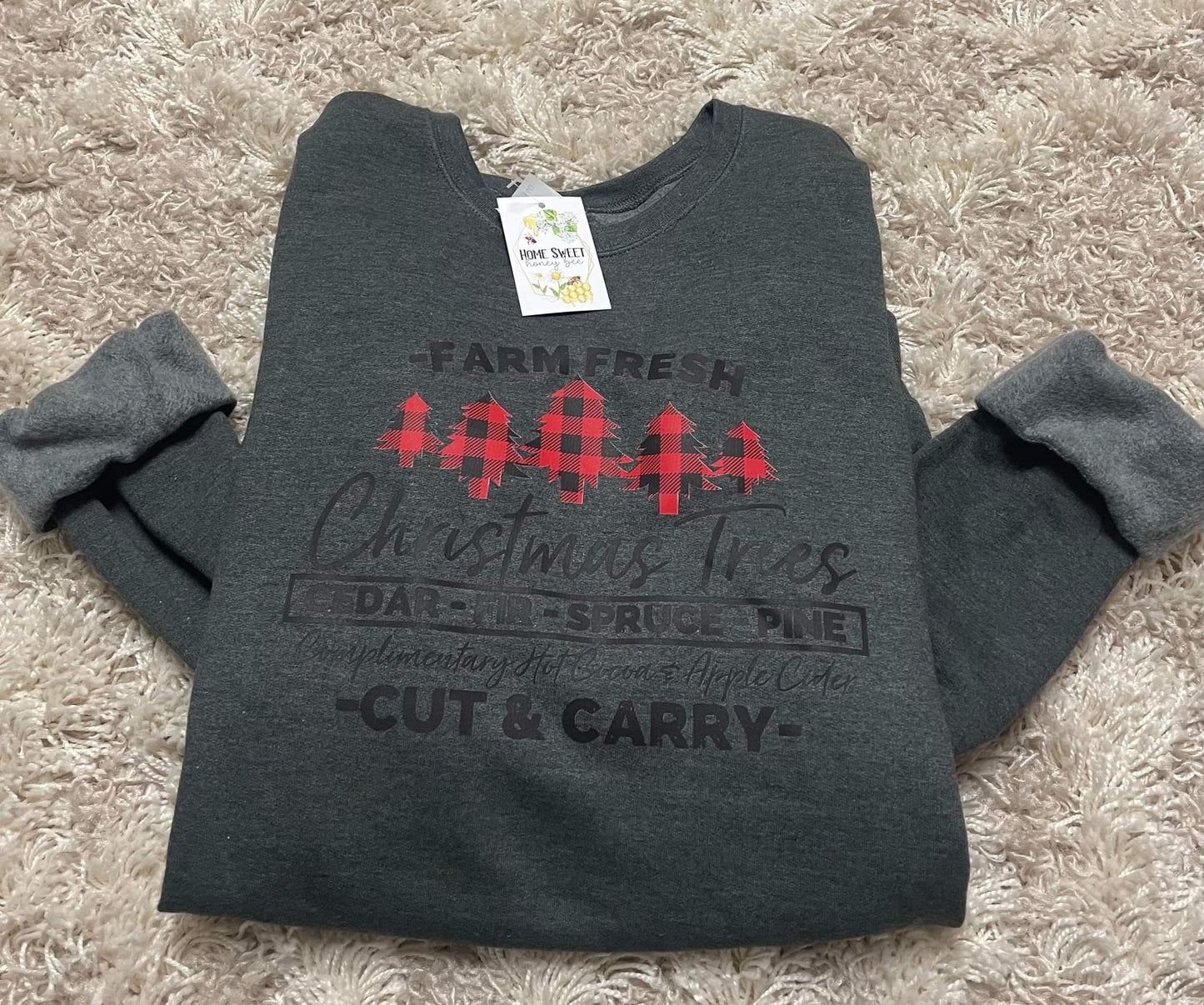 Farm Fresh Christmas Trees crew neck