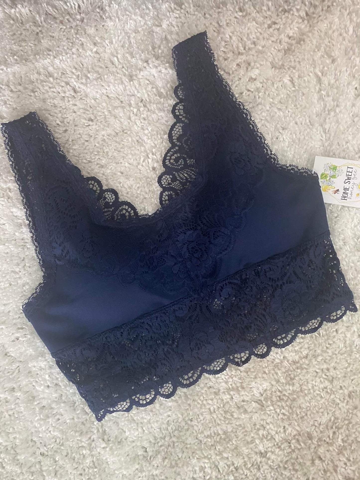 V Cut Lace Bralette