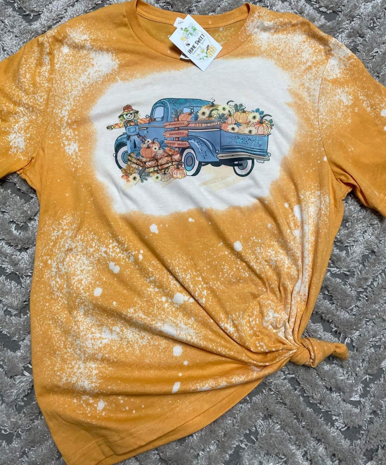Fall Truck Bleached Tee