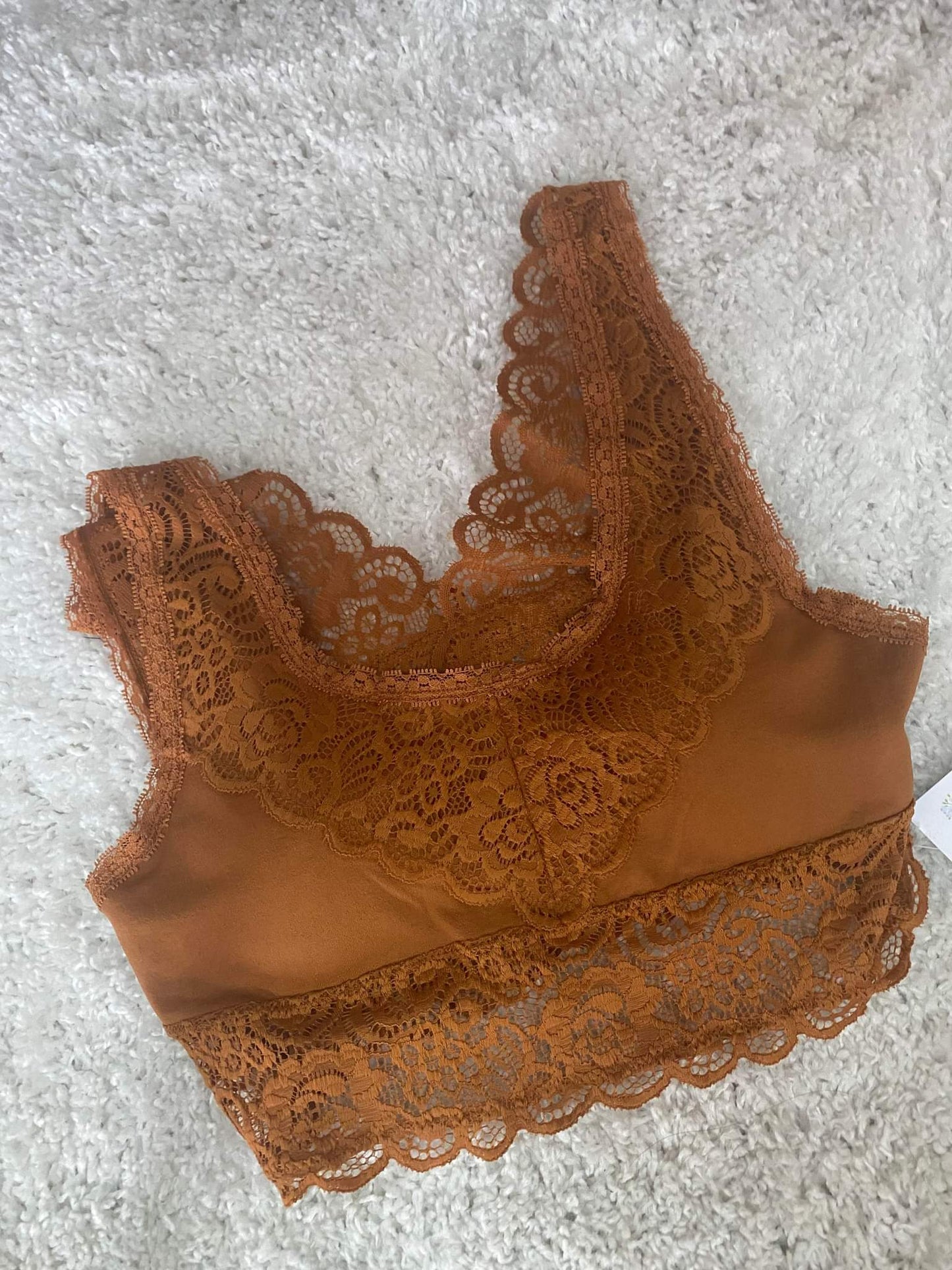V Cut Lace Bralette