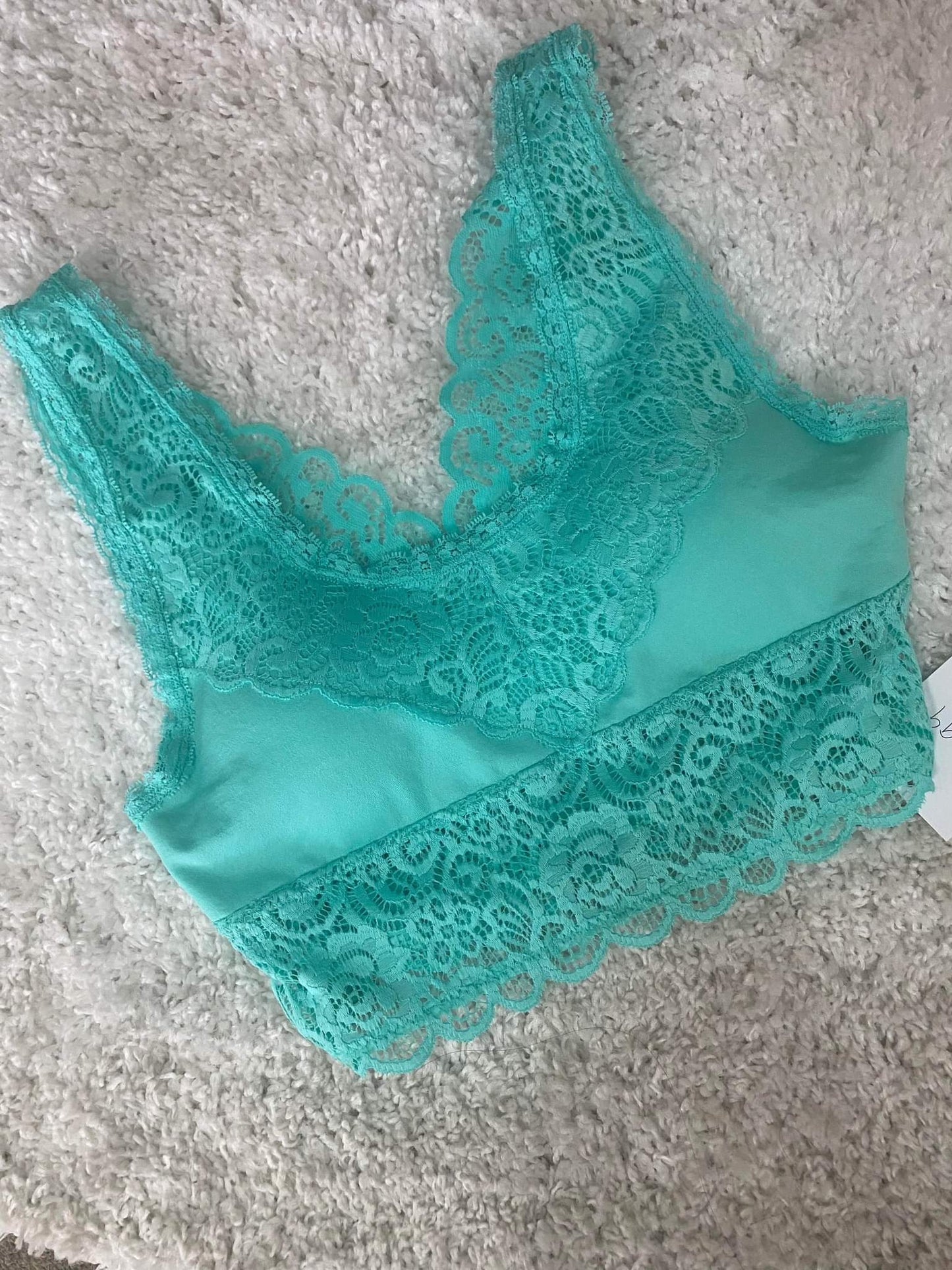 V Cut Lace Bralette