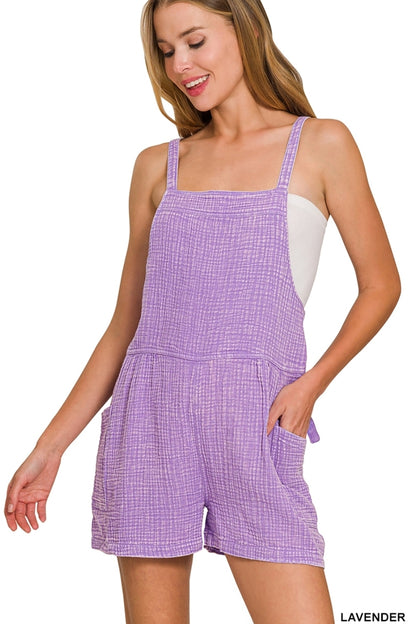 Zenana Gauze Tie Back  Romper