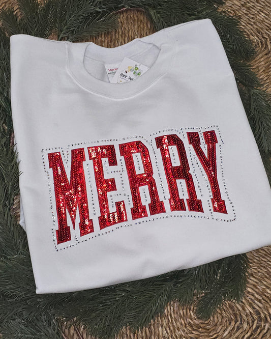 Spangle & Sequin MERRY Crew