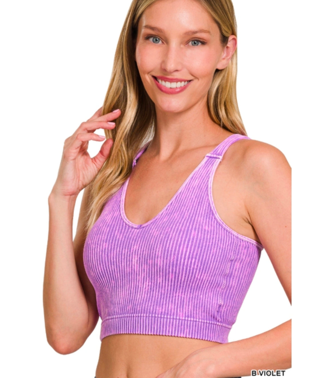Ribbed Cropped Bralette (padded)
