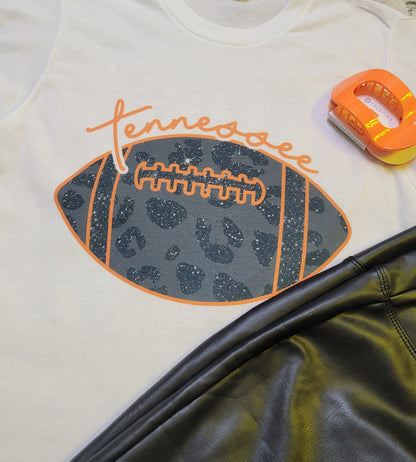 Black Leopard Tennessee Football Tee