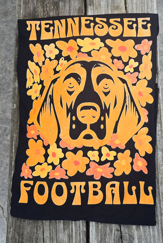 Floral Tennessee Football Smokey Tee(PREORDER)