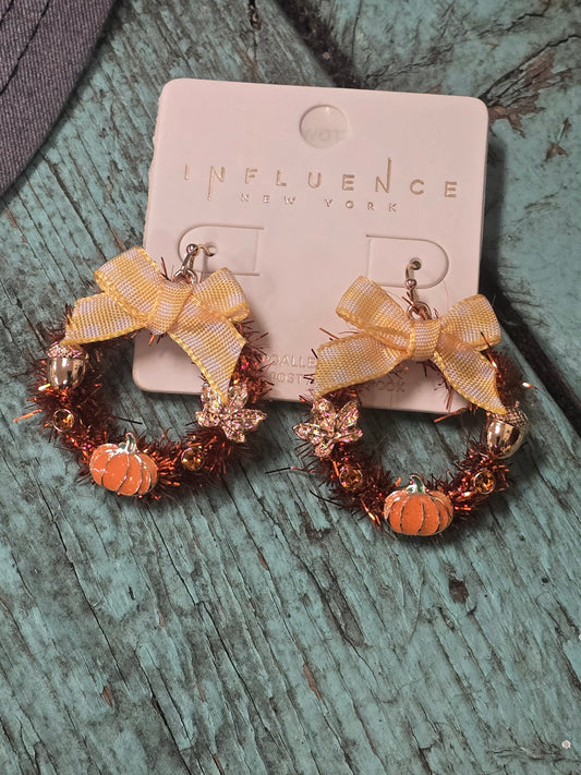 Pumpkin Wreath Earrings