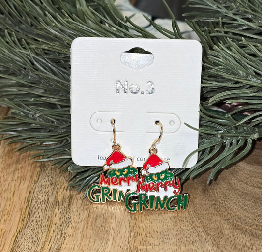 Merry Green Guy Dangle Earrings