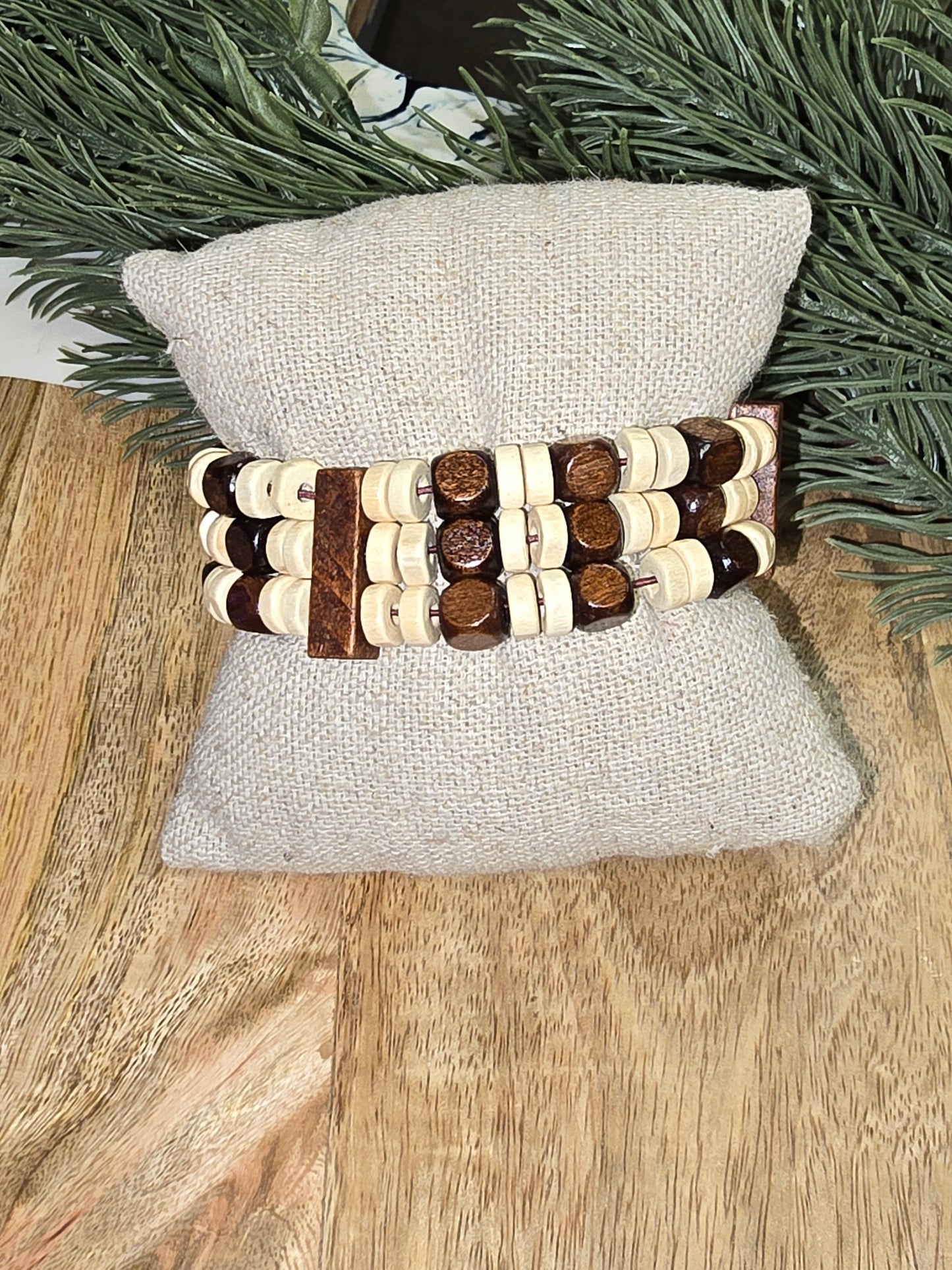 Brown & Cream Boho Bracelet