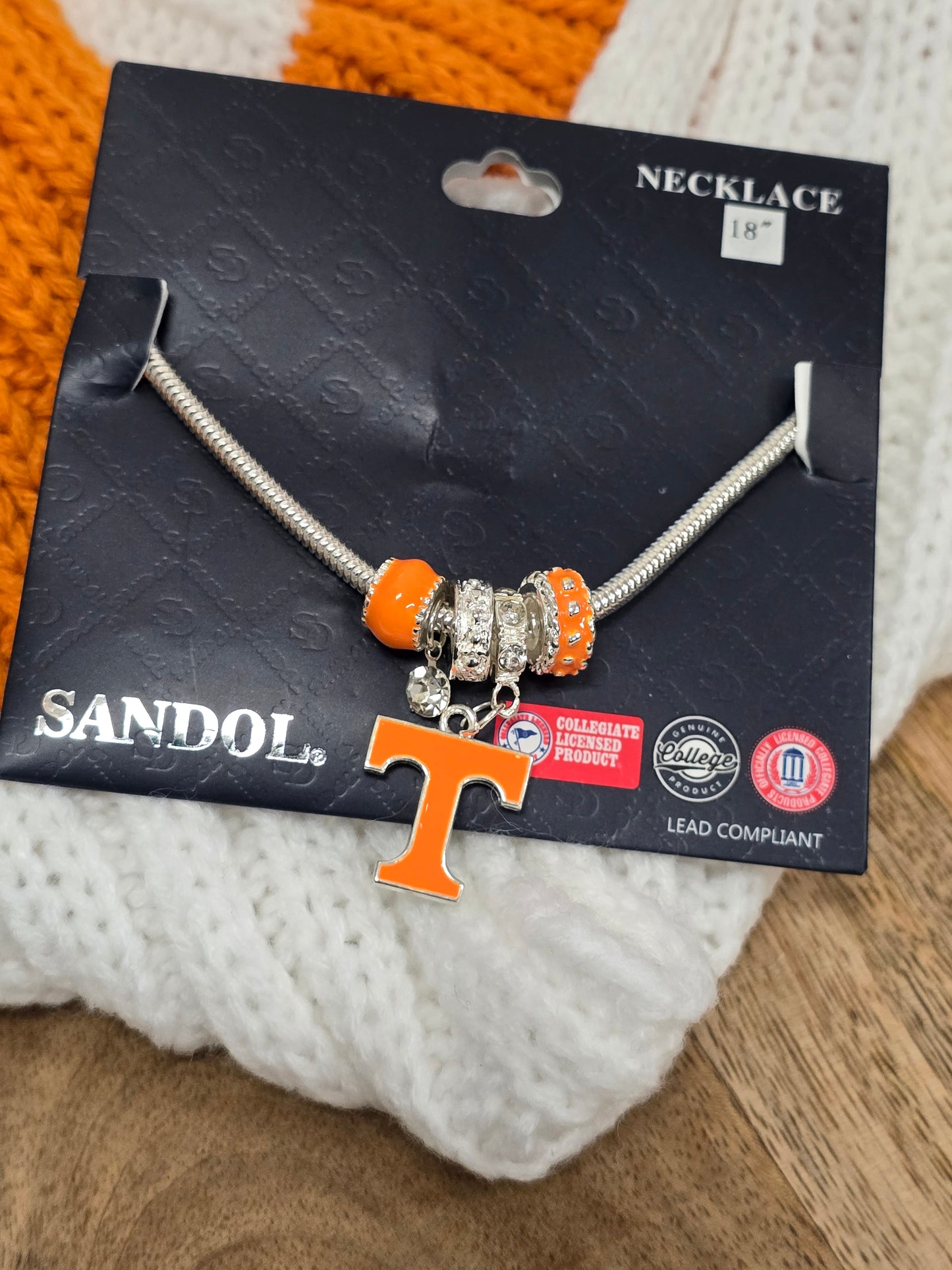 Snake Chain Tennessee Vols Bracelet