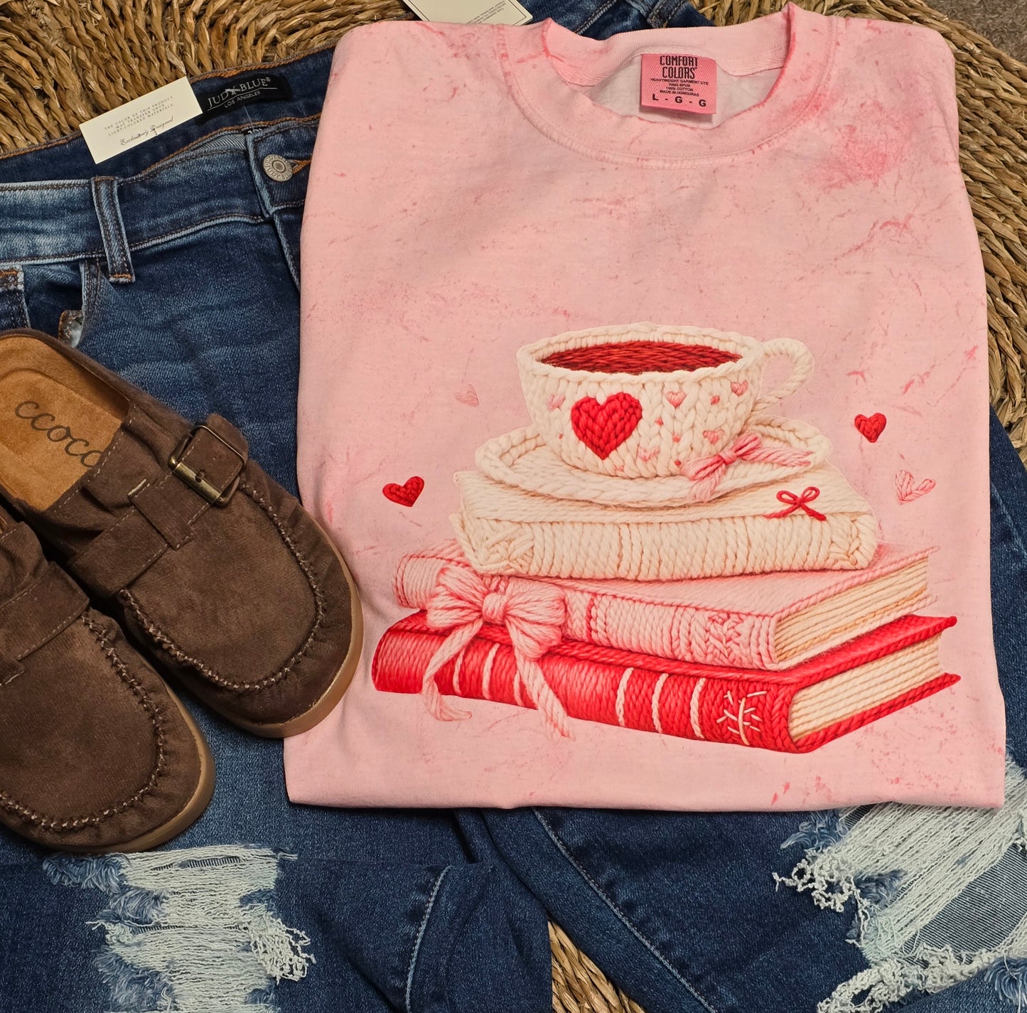 Pink Pages & Pour Overs Tee (WHOLESALE) TAT 3-5 BD