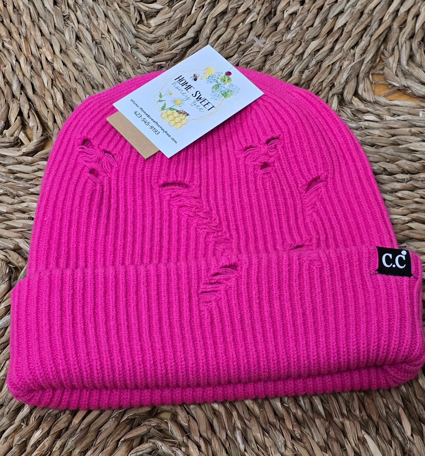 Distressed C.C. Beanie